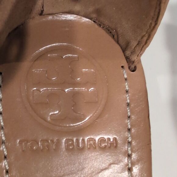 Tory Burch Tan Mignon Rings Strappy Ankle Strap Leather Sandals Size 9 - Picture 3 of 10